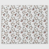 ヴィンテージピンクのロッキングホースゴシック ラッピングペーパー (フラット)