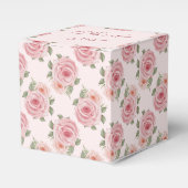 ヴィンテージピンクのローズガーデンコテージの花の模様 フェイバーボックス (正面サイド)