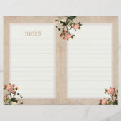 ヴィンテージピンクのローズジャーナルページ (正面)