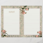 ヴィンテージピンクのローズジャーナルページ（背景をスクロール） (裏面)