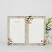 ヴィンテージピンクのローズジャーナルページ（背景をスクロール） (スタンド正面)