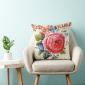 ヴィンテージピンクのローズホームオフィスのデカール枕 クッション (椅子)