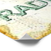 ヴィンテージピンクのローズホームオフィスのデコースター ポスター (角)