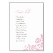 ヴィンテージピンクのローズレースのシーティングチャー結婚ト テーブルナンバー (正面)