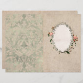 ヴィンテージピンクのロ縁どージの見出し (正面/裏面)