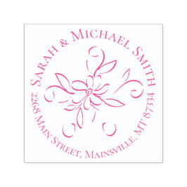 ヴィンテージピンクの出産発表ガールセルフインキングS セルフインキングスタンプ