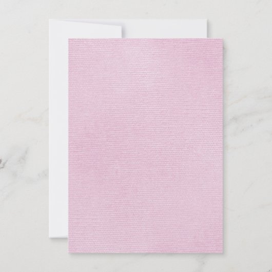 ヴィンテージピンクの口ひげBash 招待状 (裏面)