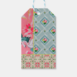 ヴィンテージピンクの壁紙ギフトラベル ギフトタグ