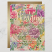 ヴィンテージピンクの夏色彩の鮮やかのバラ（水色） (正面/裏面)