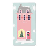 ヴィンテージピンクの家で～する休暇を過ごす ラベル (正面)