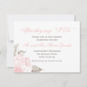 ヴィンテージピンクの水の色のバラ彼らは私がすると言った後 招待状 (正面)