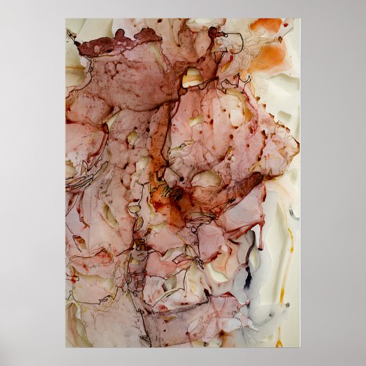 ヴィンテージピンクの水色 ポスター (正面)