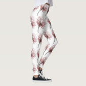 ヴィンテージピンクの牡丹エレガント,シック,美しい,ロマンチック レギンス (右)