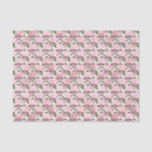 ヴィンテージピンクの花とキノコ