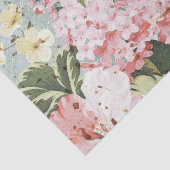 ヴィンテージピンクの花と蝶の切り離し 薄葉紙 (詳細)