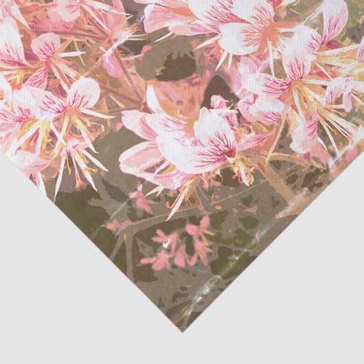 ヴィンテージピンクの花の写真カスタムデカップ 薄葉紙 (詳細)