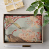 ヴィンテージピンクの花フローラ 薄葉紙 (ギフト)