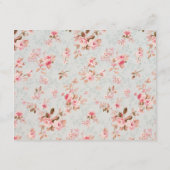 ヴィンテージピンクの花園ウェディング レシピカード (裏面)