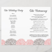 ヴィンテージピンクの花結婚式 プログラム冊子 (裏面)