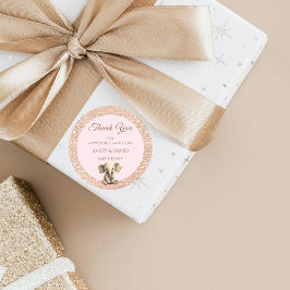 ヴィンテージピンクの赤ちゃんシャワーIts a Girl ラウンドシール