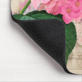 ヴィンテージピンクアジサイヴィンテージシャビーマウスパッド マウスパッド (コーナー)