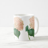 ヴィンテージピンクアジサイ・ホルテンシアフラワーバイルドゥート コーヒーマグカップ (正面右)