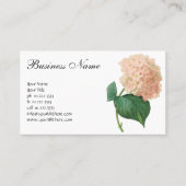 ヴィンテージピンクアジサイ・ホルテンシアフラワーバイルドゥート 名刺 (正面)