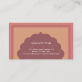 ヴィンテージピンクアラビアスタイルイスラム教徒 名刺 (裏面)