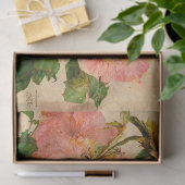 ヴィンテージピンクアンドイエローローズエフェメラデクページ 薄葉紙 (ギフト)