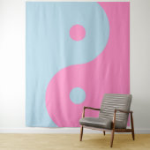 ヴィンテージピンクアンドブルー陰陽 タペストリー (インサイチュ)