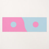 ヴィンテージピンクアンドブルー陰陽 ヨガマット (正面(横))