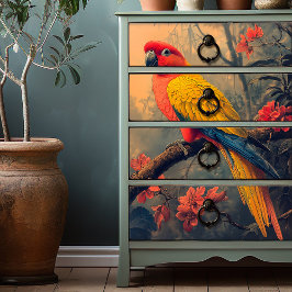 ヴィンテージピンクイエローオウム 薄葉紙