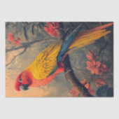 ヴィンテージピンクイエローオウム 薄葉紙 (正面)