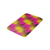 ヴィンテージピンクイエローデイジー バスマット (アングル)