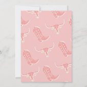 ヴィンテージピンクウエスタンデザートロデオ1st誕生日 招待状 (裏面)