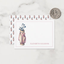 ヴィンテージピンクウォーターカラーゴルフクラブパーソナライズされた