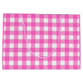 ヴィンテージピンクウォーターカラー鳥の妹の母の日 ラージペーパーバッグ (裏面)