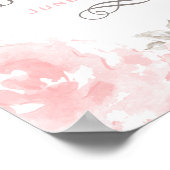 ヴィンテージピンクウォーター色バラ結婚のブライダルシャワー ポスター