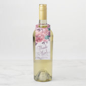 ヴィンテージピンクウォーター色フローラ大理石ありがとう ボトルネックタグ (ボトル)