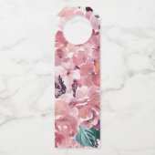 ヴィンテージピンクウォーター色フローラ大理石ありがとう ボトルネックタグ (裏面)