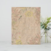 ヴィンテージピンクエイジフローラコラージスクレープブック紙 (スタンド正面)