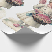 ヴィンテージピンクエンジェル包装紙 ラッピングペーパー (角)