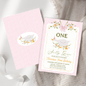 ヴィンテージピンクオレンジワン間抜けグース1歳 招待状