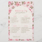 ヴィンテージピンクオンザフォンブライダルシャワーゲーム (正面)