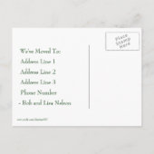 ヴィンテージピンクオーキッド住所はがきの変更 案内ポストカード (裏面)