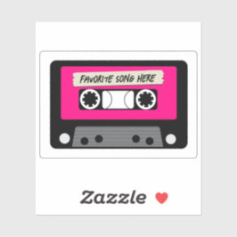 ヴィンテージピンクカセカスタムットカットビニールシール シール