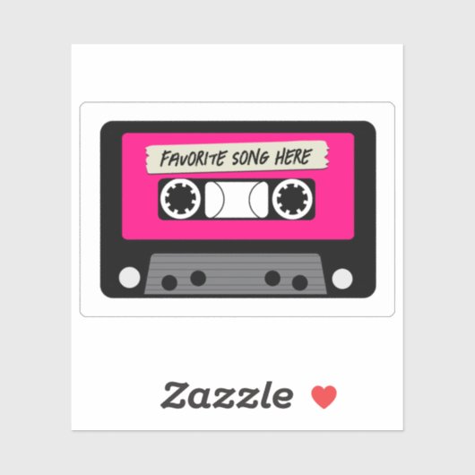 ヴィンテージピンクカセカスタムットカットビニールシール シール (シート)