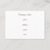 ヴィンテージピンクカップケーキ名刺 名刺 (裏面)