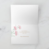 ヴィンテージピンクカーネーションバレンタイン シーズンカード (内部)