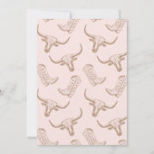 ヴィンテージピンクガールズファーストRodeo 1st誕生日 招待状 (裏面)